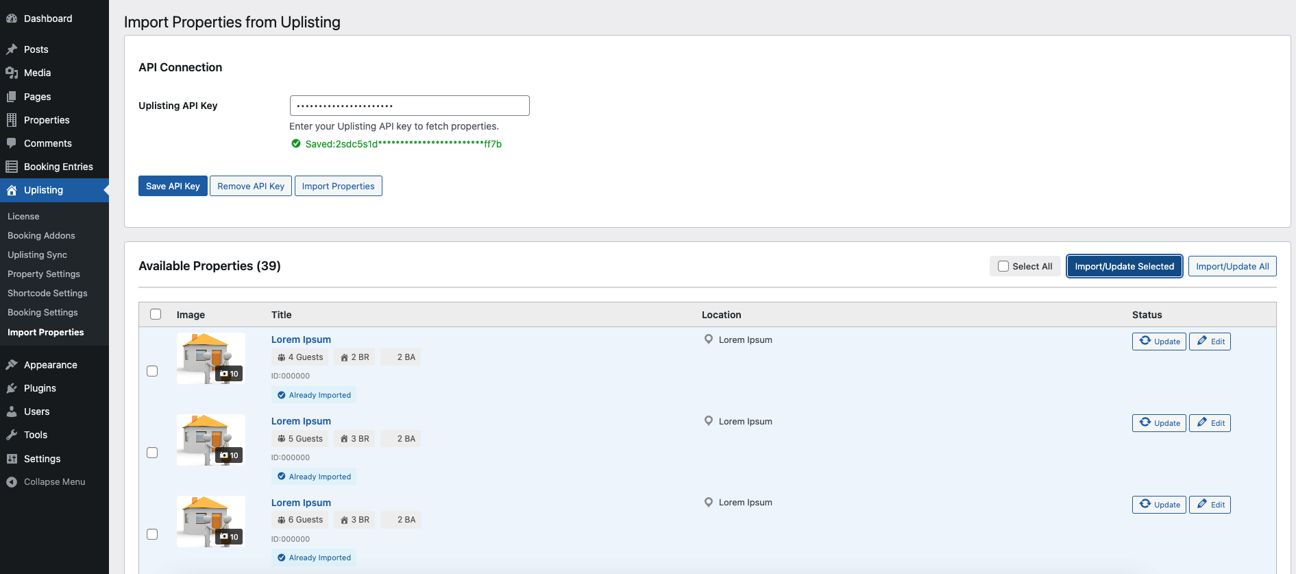 Uplisting WordPress Connector Pro