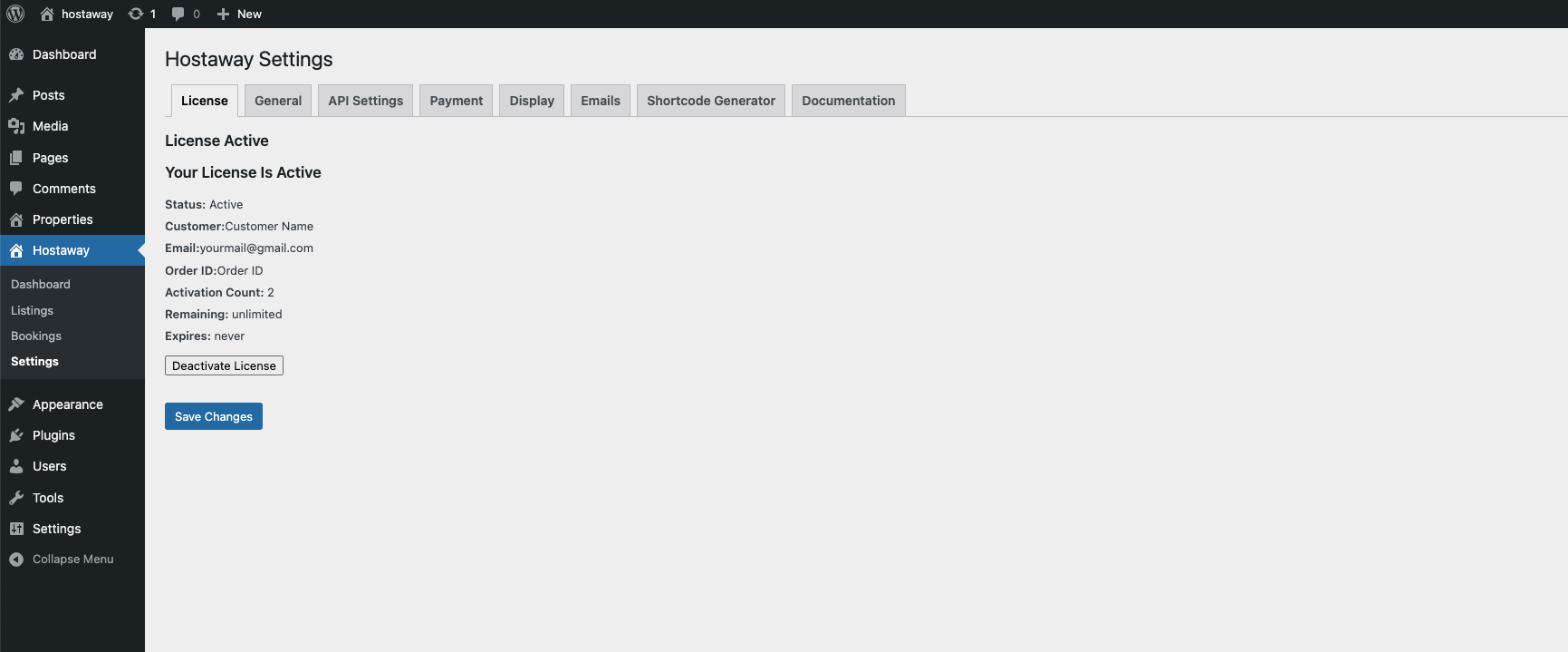 Hostaway WordPress Connector Pro