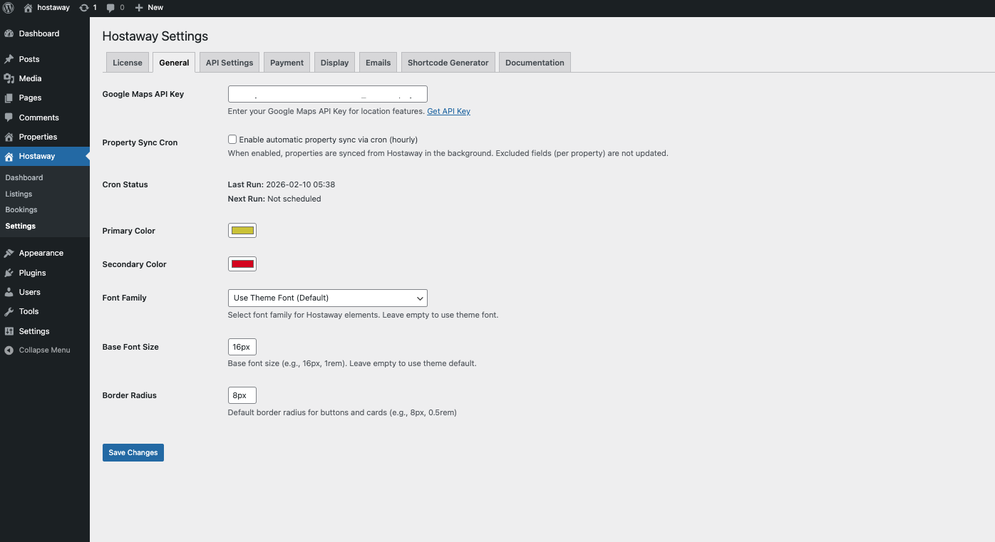 Hostaway WordPress Connector Pro