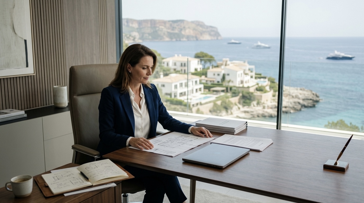 Vacation rental business owner managing multiple luxury properties through a professional direct booking website and property management system